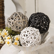 Farmhouse Colors Willow Ball - 3.75" (3 Count Assortment)