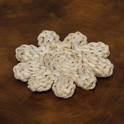 Corn Husk Flower Shape Candle Mat - Small