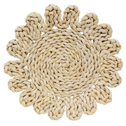 Corn Husk Flower Shape Candle Mat - Large