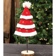 Santa Tiered Felted Tree - Large