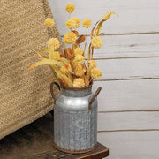 Distressed Metal Ribbed Milk Can - Small