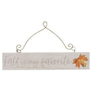 Fall Leaves Wood Hanger Ornament  (4 Count Assortment)