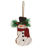 Buffalo Check Snowman Ornament  (3 Count Assortment)