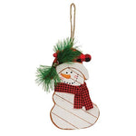 Buffalo Check Snowman Ornament  (3 Count Assortment)