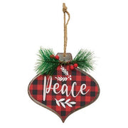 Joy Merry Peace Metal Ornament  (3 Count Assortment)