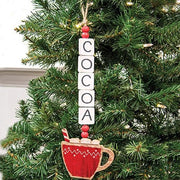 Cocoa Christmas Wooden Tile Hanger