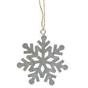 Small Galvanized Snowflake Ornament