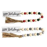 Happy Holidays Tassel Garland with Beads  (2 Count Assortment)