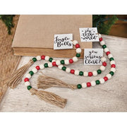 Sm Winter Vacation Tassel Garland with Red/Grn Beads  (3 Count Assortment)