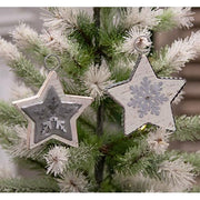 Galvanized Star Ornament  (2 Count Assortment)