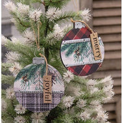 Joyful or Merry Bulb Ornament  (2 Count Assortment)