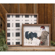 Santa and Calf Framed print - 10"x8"