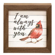 I Am Always With You Cardinal Framed Print - 4" sq