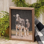 Two Holstein Cows Framed Print - 8x10