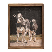 Two Holstein Cows Framed Print - 8x10