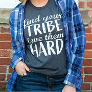 Find Your Tribe T-Shirt - Heather Dark Gray - Large