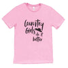 Country Girls Do It Better T-Shirt - Heather Bubble Gum - XL