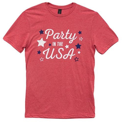 Party in the USA T-Shirt - Heather Red - Medium