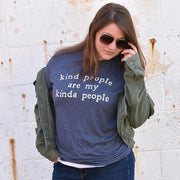 Kind People T-Shirt - Heather Navy - Small