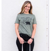 Mama Bear T-Shirt - Heather City Green - Small