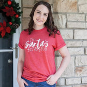 I'm Santa's Favorite T-Shirt - Heather Red - Large