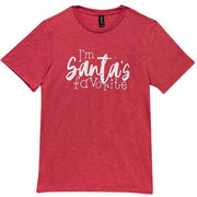 I'm Santa's Favorite T-Shirt - Heather Red - Small