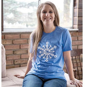 Snowflake T-Shirt - Heather Royal - Small