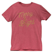 Merry & Bright T-Shirt Gold Ink - Small