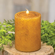 Wrapped Honeycomb LED Pillar - 3" x 4"