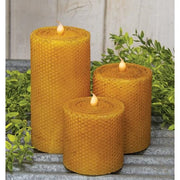 Wrapped Honeycomb LED Pillar - 3" x 6"