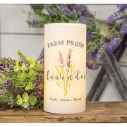Farm Fresh Lavender LED Pillar - 3"x6"