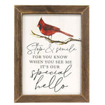 Stop & Smile Cardinal Framed Print - 12" x 16"