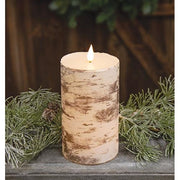 Birch Look LED Timer Votive - 2" x 3"