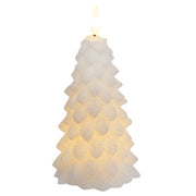 Small White LED Christmas Tree Candle - 6.25 in tall