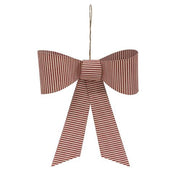 Red & White Striped Hanging Bow