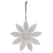 Shabby Chic Metal Hanging Daisy - 9"