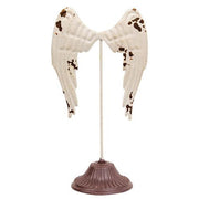 Distressed Metal Angel Wings Pedestal