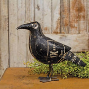Standing Vintage Metal Crow