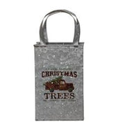 Christmas Trees Metal Totes (Set of 2)