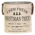 Farm Fresh Christmas Trees Buckets (Set of 2)