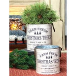 Farm Fresh Christmas Trees Buckets (Set of 2)