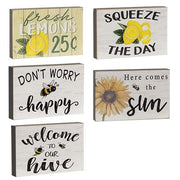 Spring Wood Sayings Block - 2.75" x 4.25" -