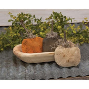 Stuffed Mossy Mini Pumpkins (Set of 3)
