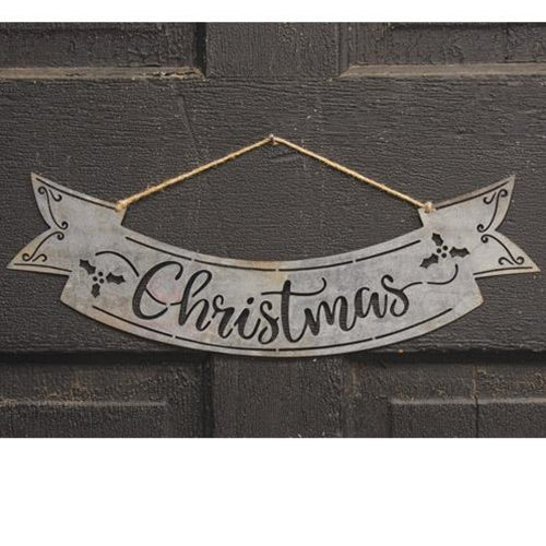 Christmas Cutout Metal Hanging Banner