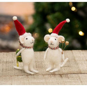 Felted Mouse Ornament  (2 Count Assortment)