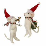 Felted Mouse Ornament  (2 Count Assortment)