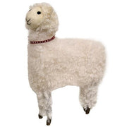 Fluffy Felted Llama with Collar