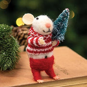 Christmas Mouse Felted Ornament