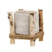 Mini Cement Planter in Wooden Frame