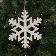 White Glitter Snowflake Ornament